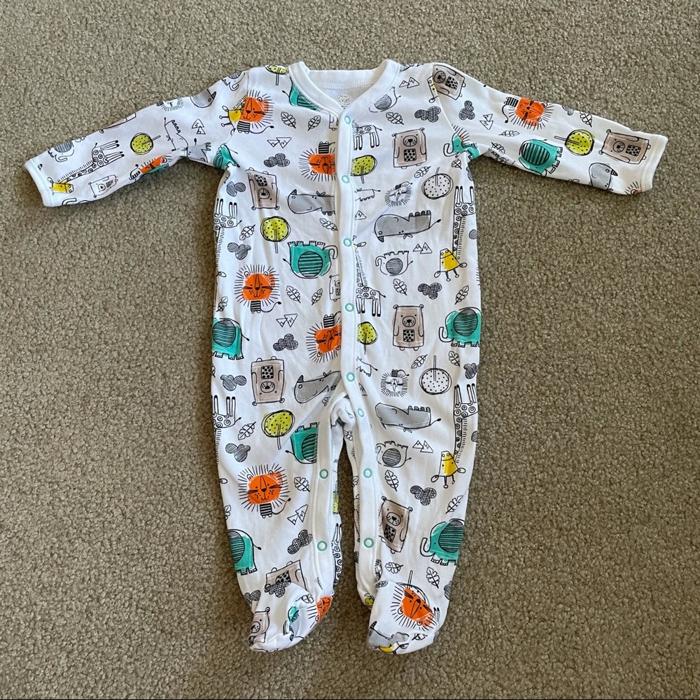 Koala Baby Long Sleeve Printed Footies 3-6 Months